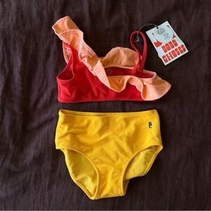 Bobo Choses color block girls swim suit